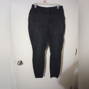 Judy Blue jeans woman's size 14 black RN number 116380 black elastic waist w32L2